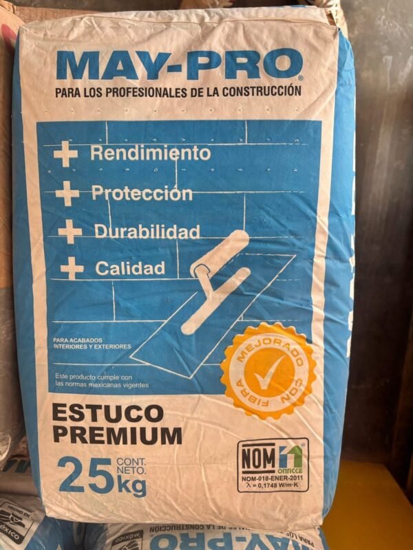 Estuco MAY-PRO 25kg Acabado Liso Profesional